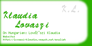 klaudia lovaszi business card